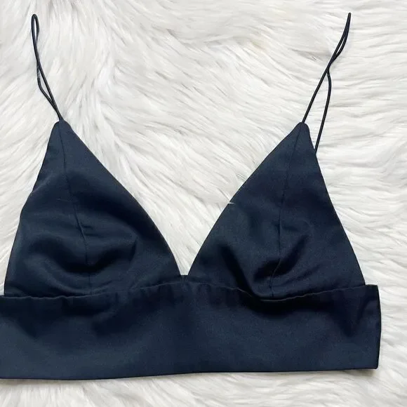 Tobi Bralette Crop Top Dark Navy Blue Size Small - Picture 2 of 5